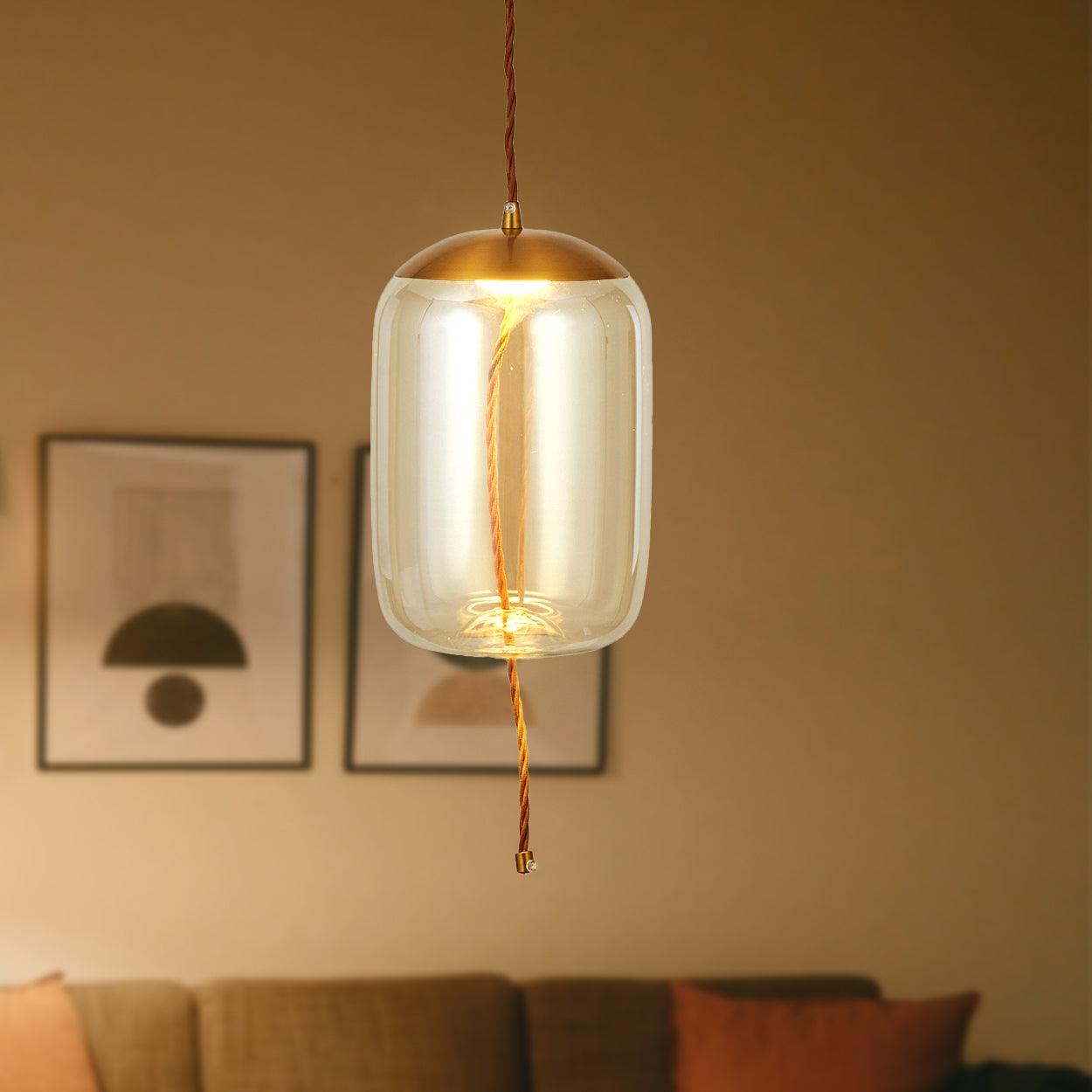 ANKUR CYLINDER GLASS HANGING LIGHT - Ankur Lighting