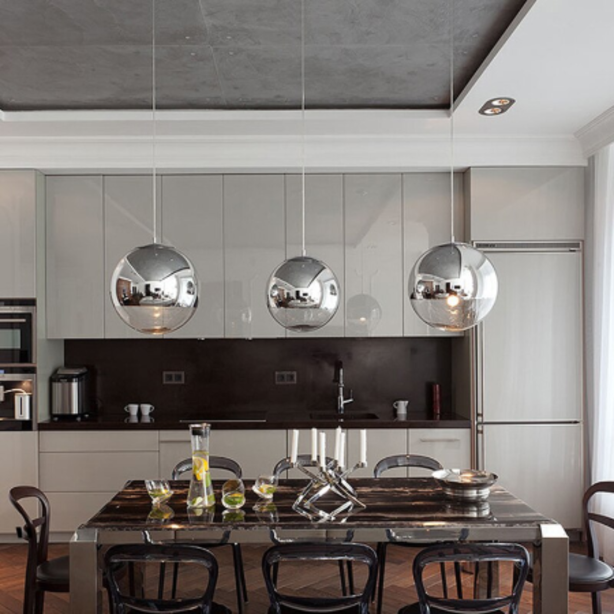 ANKUR DIXON HALF CHROME GLASS PENDANT LIGHT - Ankur Lighting