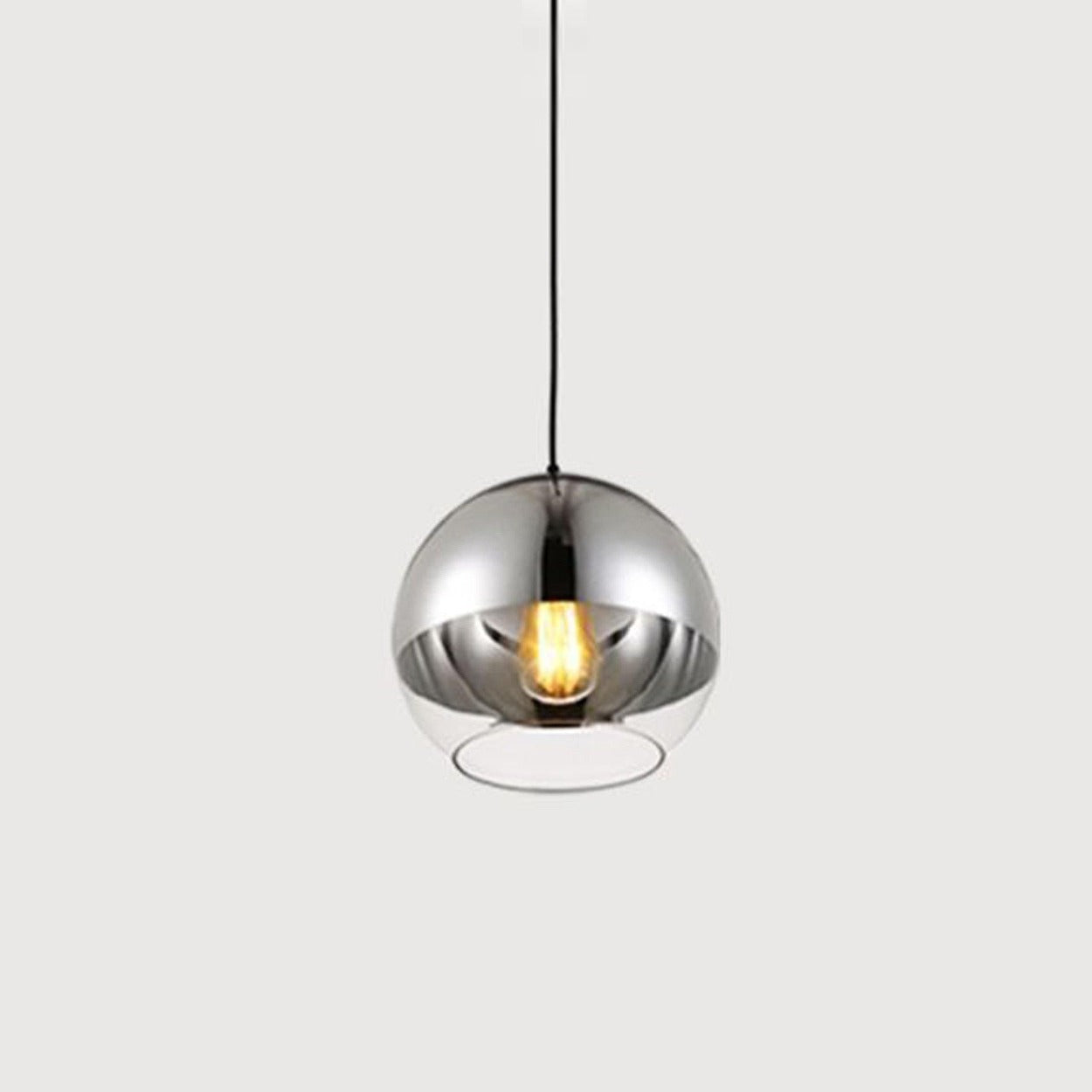 ANKUR DIXON HALF CHROME GLASS PENDANT LIGHT - Ankur Lighting