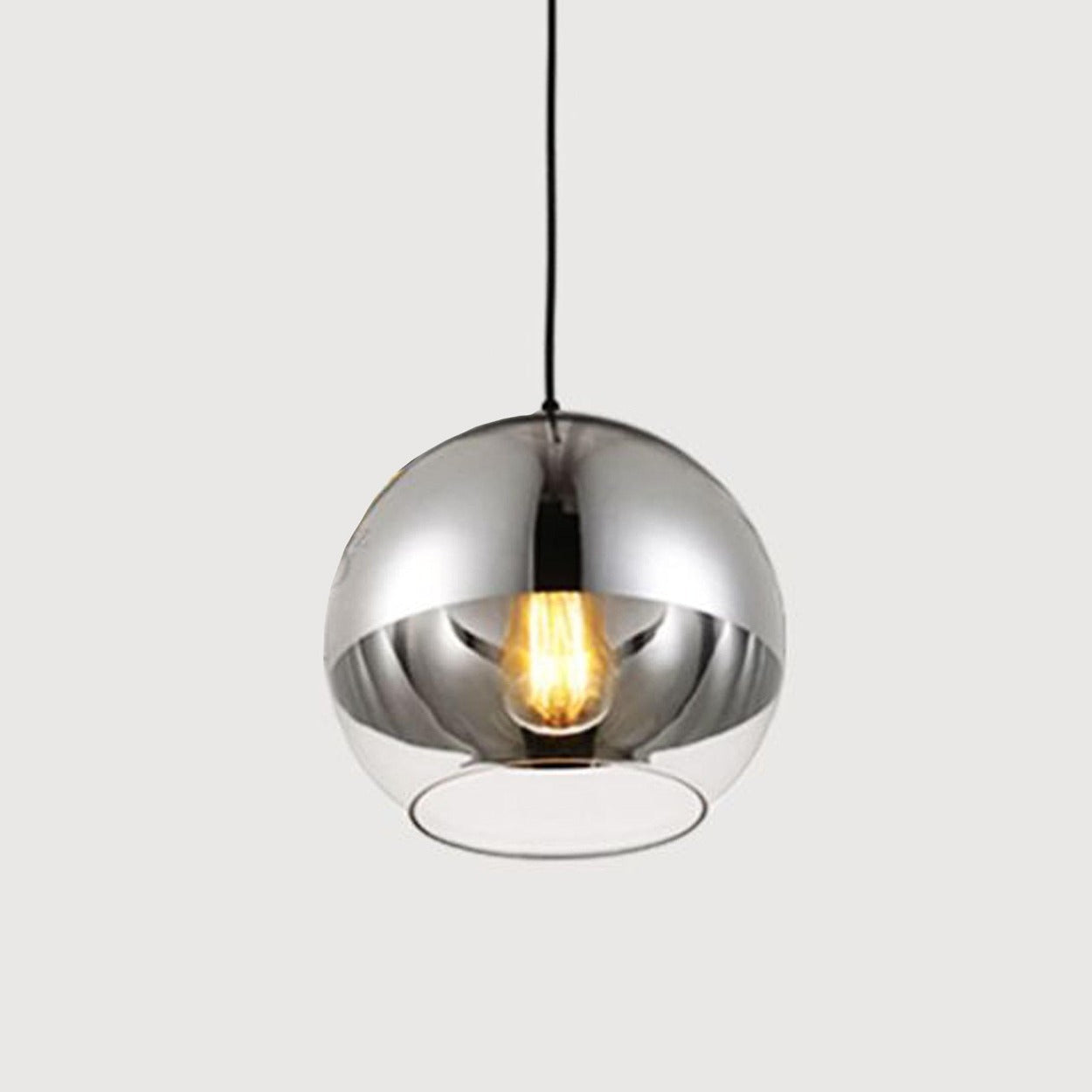 ANKUR DIXON HALF CHROME GLASS PENDANT LIGHT - Ankur Lighting