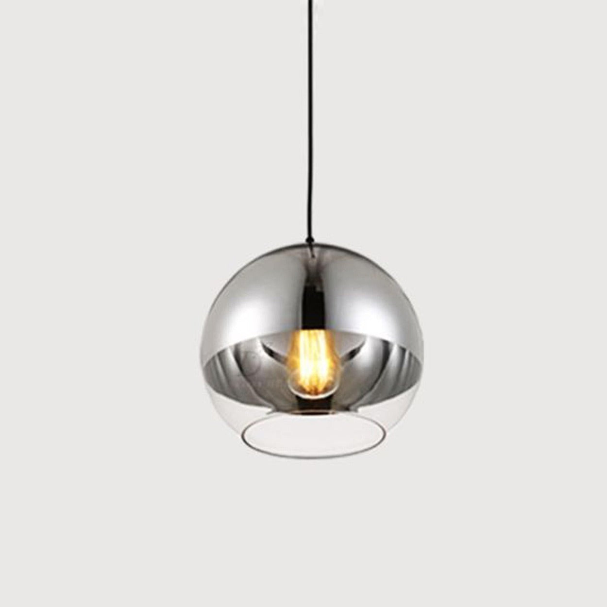 ANKUR DIXON HALF CHROME GLASS PENDANT LIGHT - Ankur Lighting