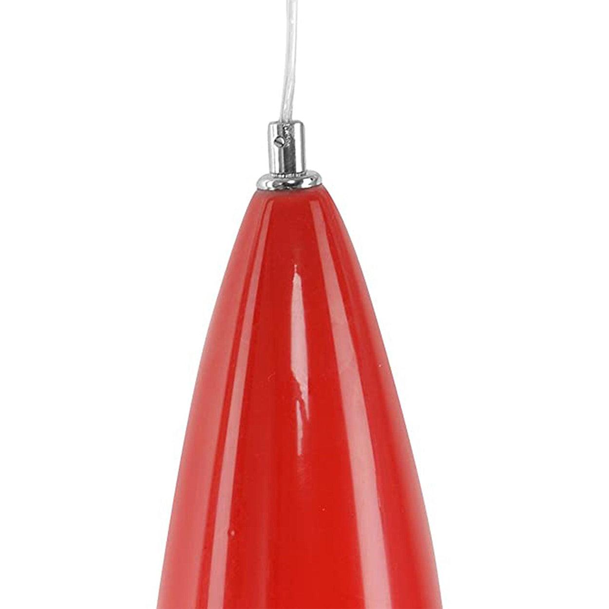 ANKUR DMNS RED CONE GLASS PENDANT LIGHT - Ankur Lighting