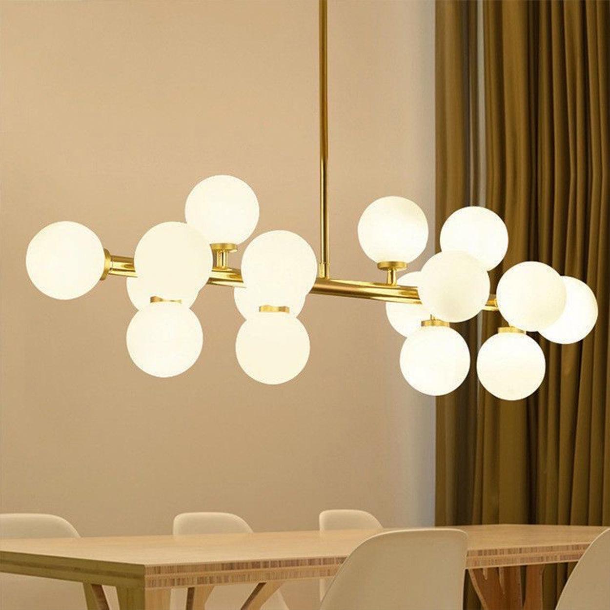 ANKUR EMMA 16 GLOBE RADIANT GOLD CHANDELIER - Ankur Lighting