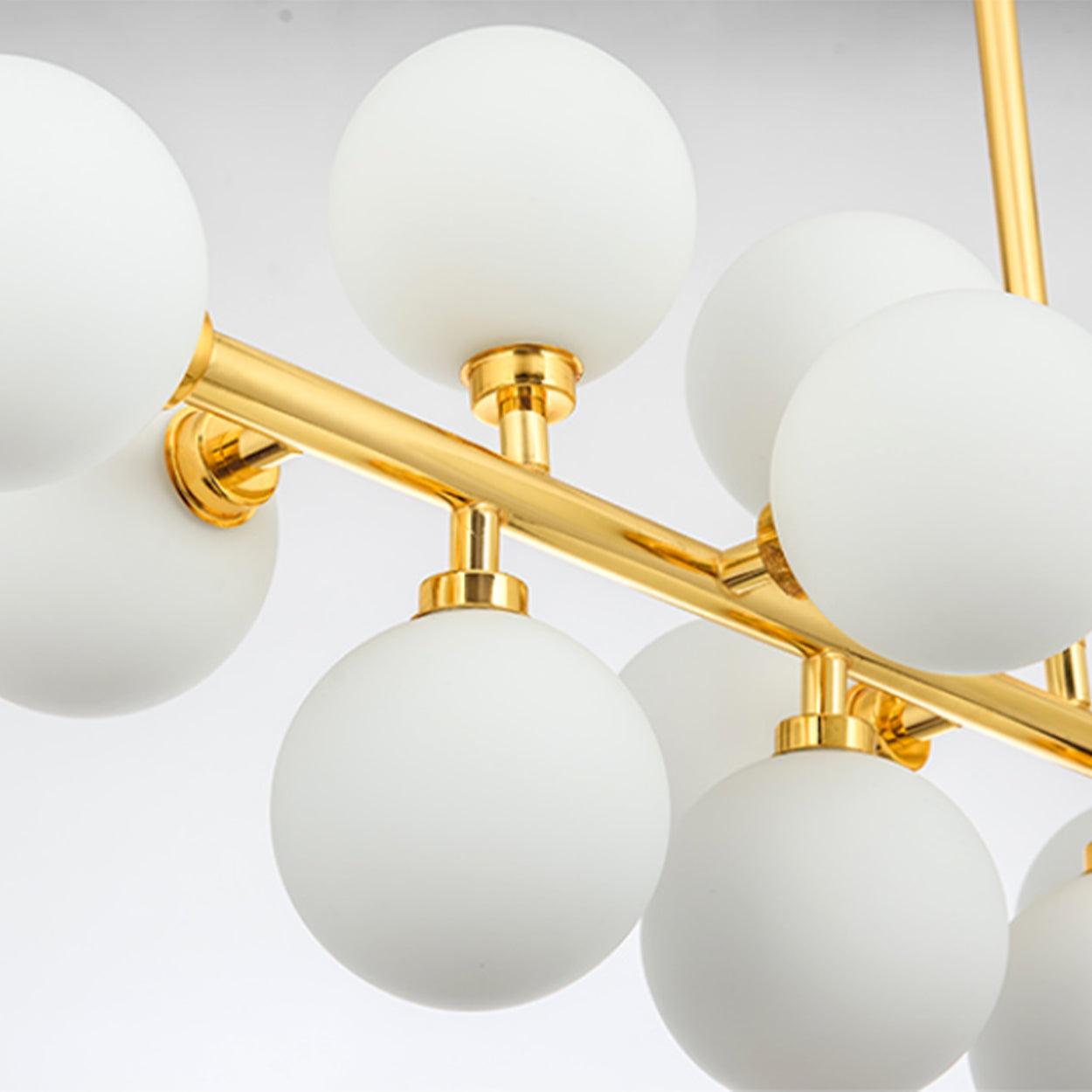 ANKUR EMMA 16 GLOBE RADIANT GOLD CHANDELIER - Ankur Lighting