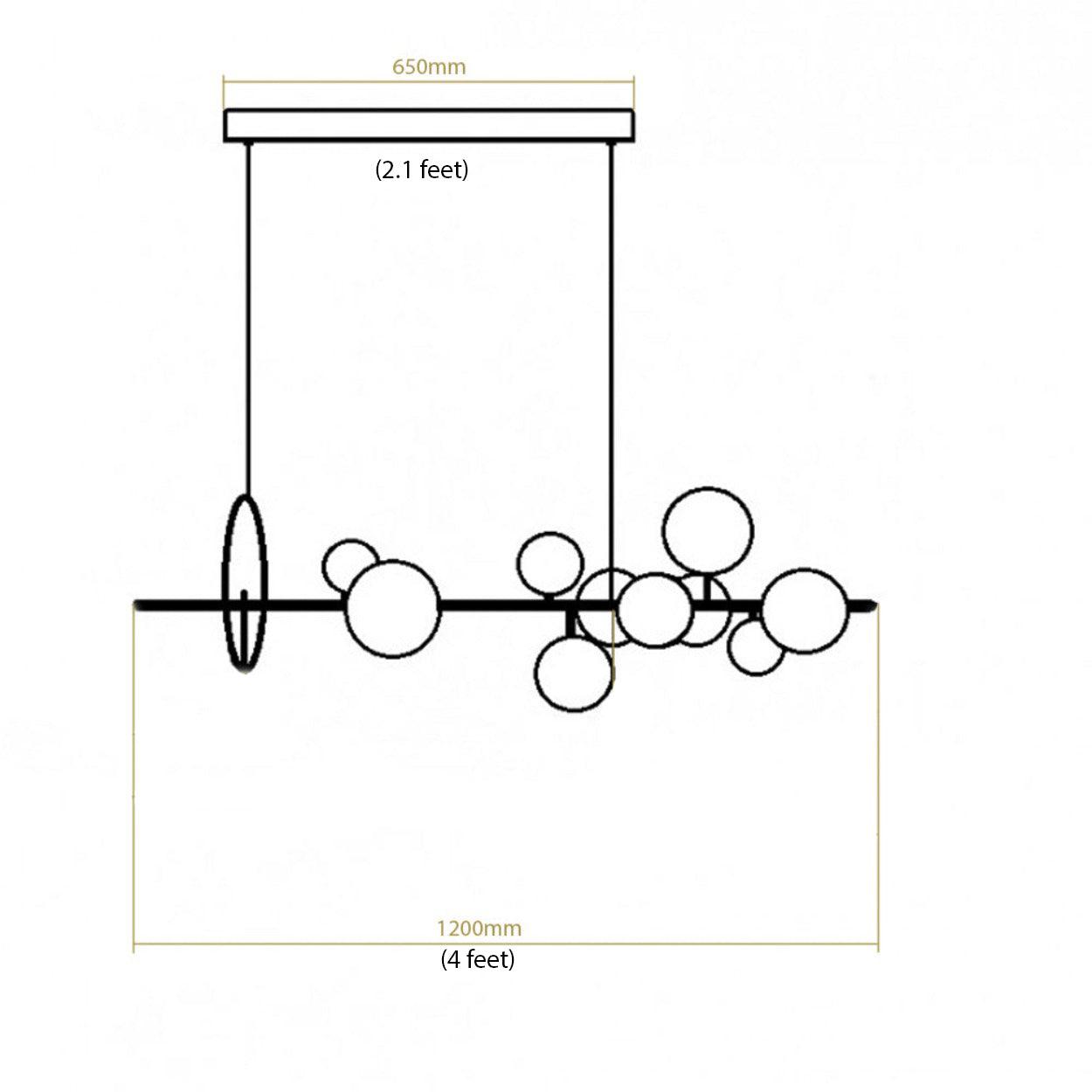 ANKUR GEOM ARIEL MODERN LED CHANDELIER / HANGING LIGHT - Ankur Lighting