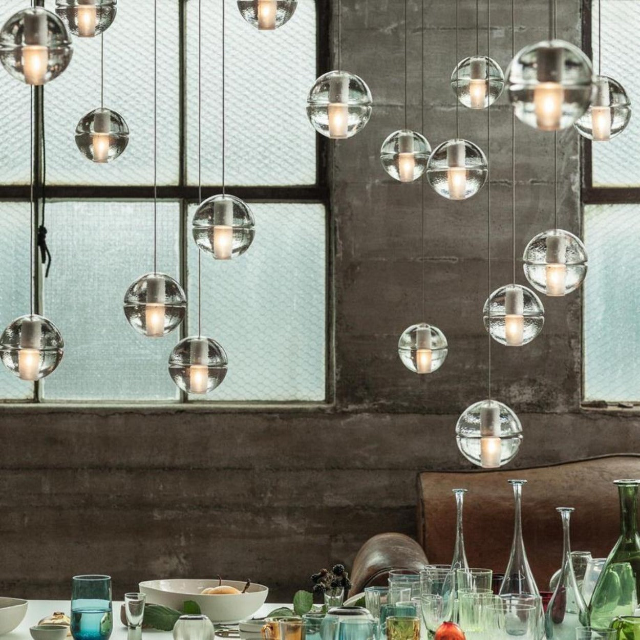 ANKUR GLASS BALL HANGING LIGHT - Ankur Lighting