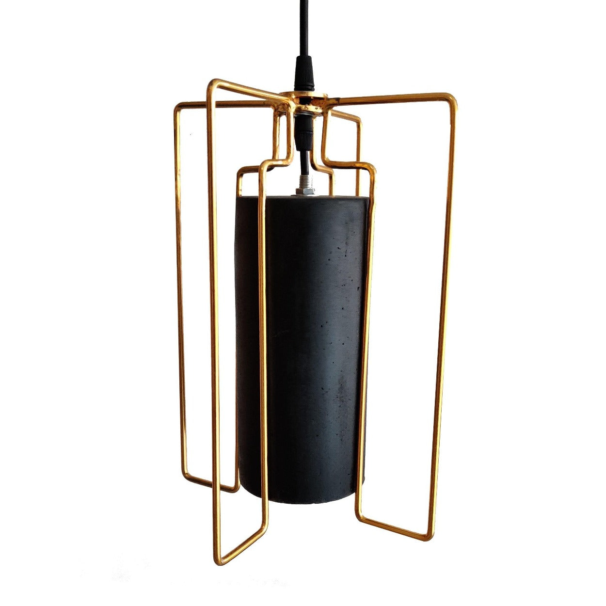 ANKUR GOLDEN CAGE CONCRETE HANGING - Ankur Lighting