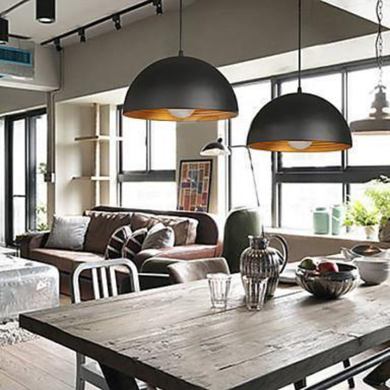 ANKUR HALF DOME METAL PENDANT LIGHT - Ankur Lighting