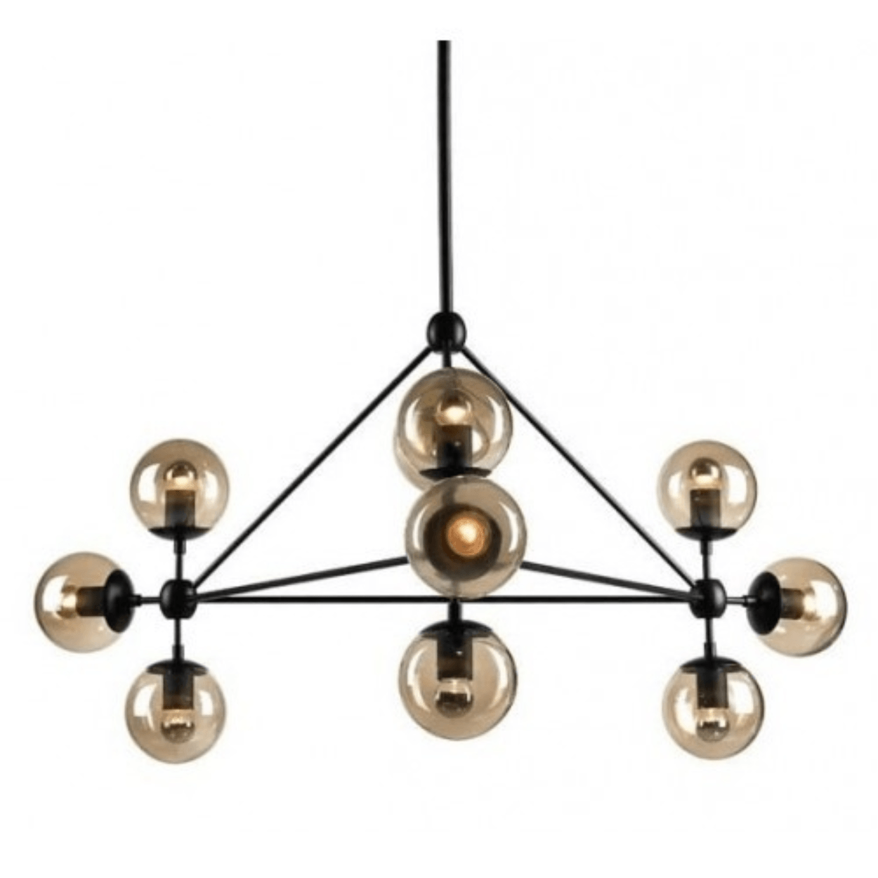 ANKUR HELIX MODERN GLASS AND METAL CHANDELIER - Ankur Lighting