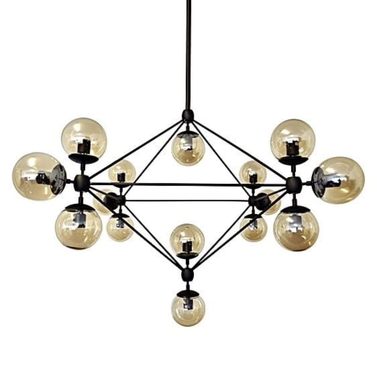 ANKUR HELIX MODERN GLASS AND METAL CHANDELIER - Ankur Lighting