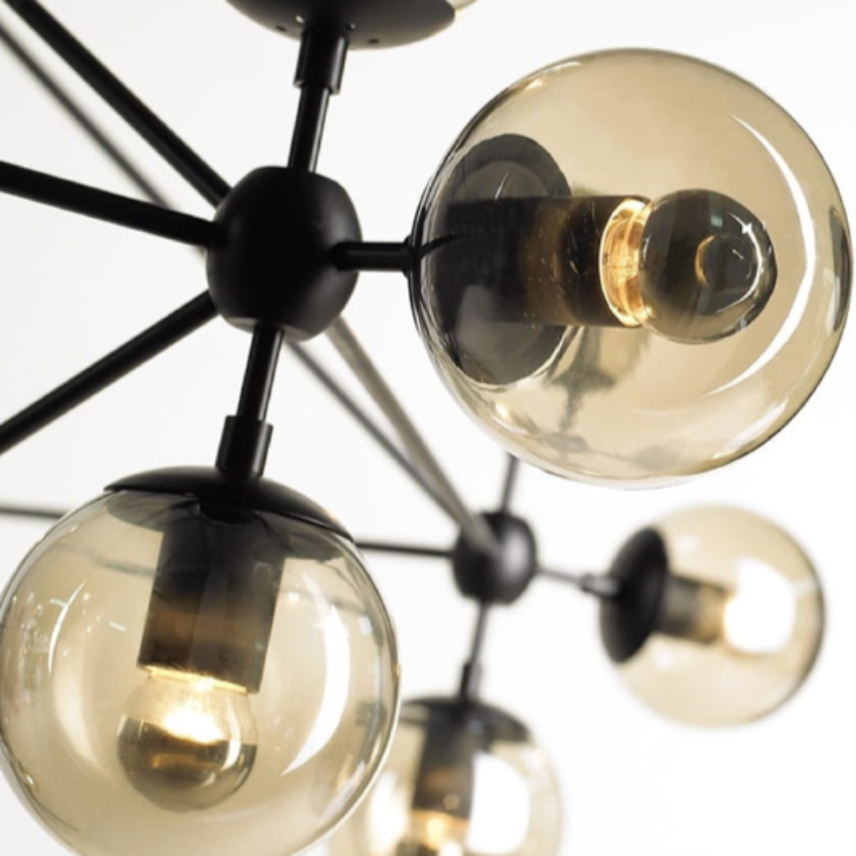 ANKUR HELIX MODERN GLASS AND METAL CHANDELIER - Ankur Lighting