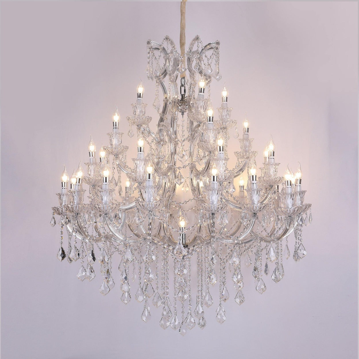 ANKUR IRIS 32 LIGHTS CLEAR CRYSTAL GRAND CHANDELIER - Ankur Lighting