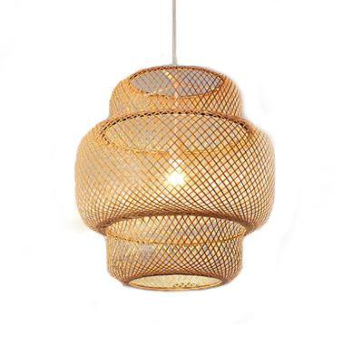 ANKUR NILE CANE MESH HANGING LIGHT - Ankur Lighting