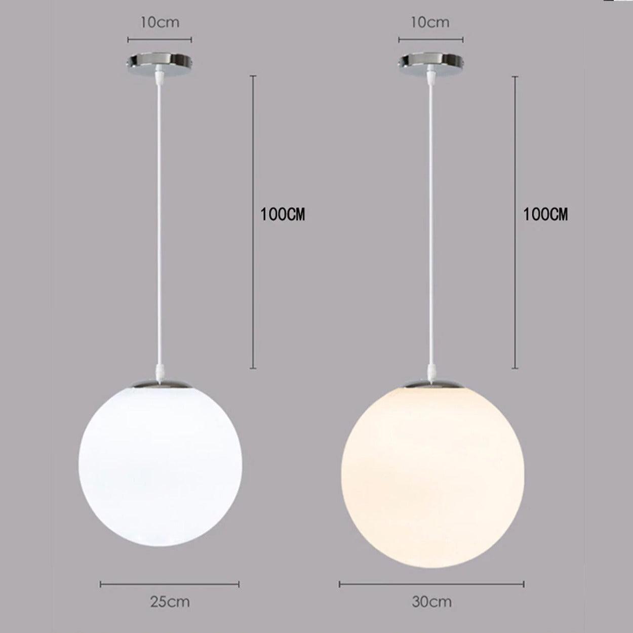 ANKUR PANDA FROSTED GLOBE PENDANT LIGHT - Ankur Lighting