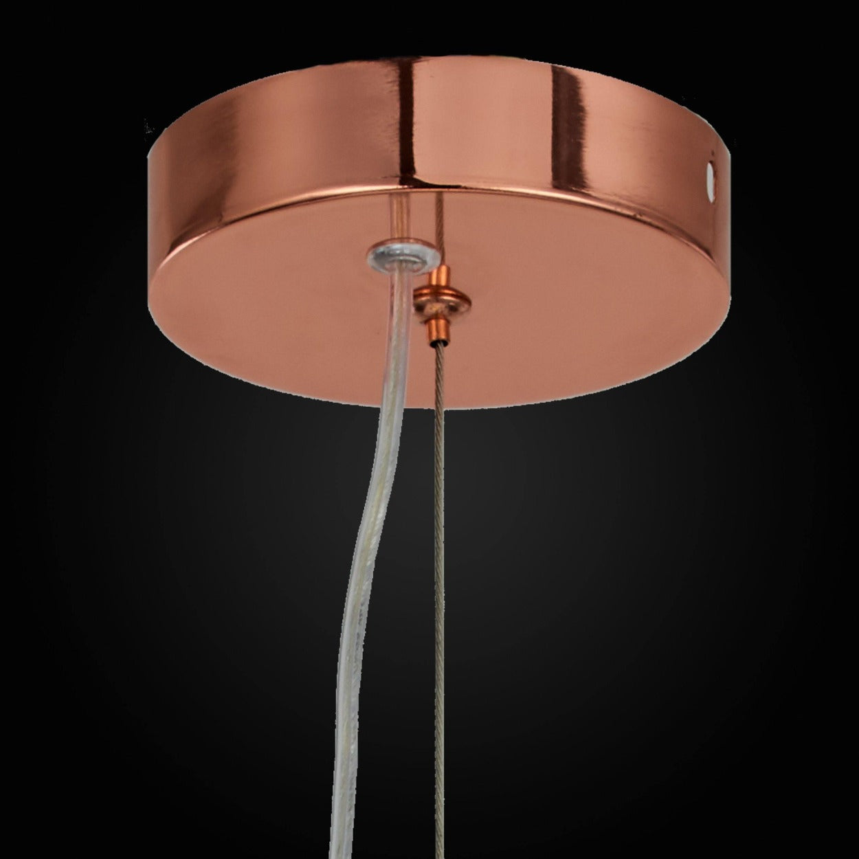 ANKUR SAMARA ROSE GOLD METAL CAGE WITH FROSTED GLASS PENDANT LIGHT - Ankur Lighting