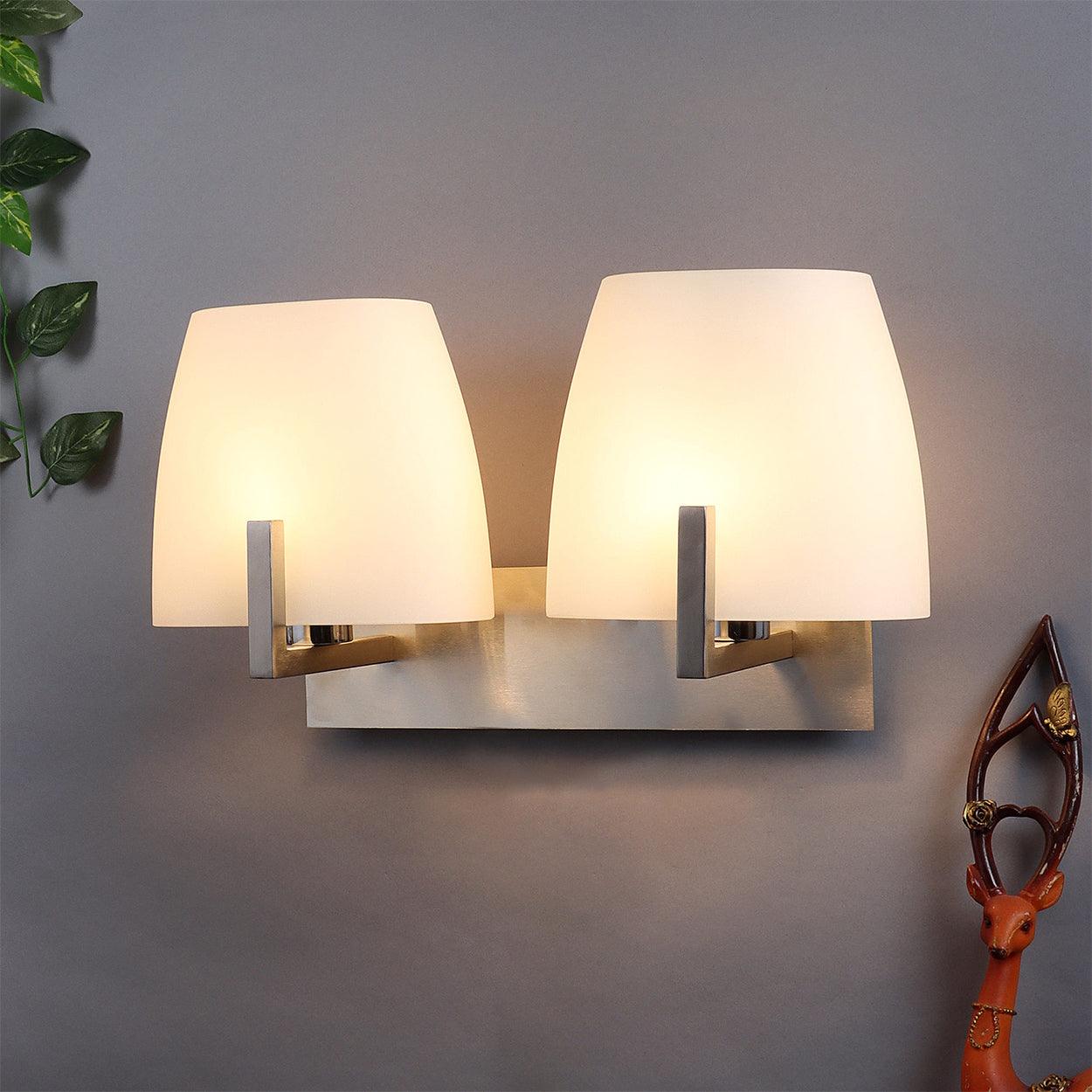 ANKUR SEMPRE SIMPLE ELEGANT WHITE GLASS WALL LIGHT - Ankur Lighting