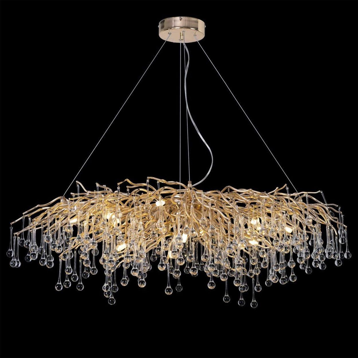 ANKUR TREE BRANCH RAIN DROP MODERN CRYSTAL CHANDELIER - Ankur Lighting