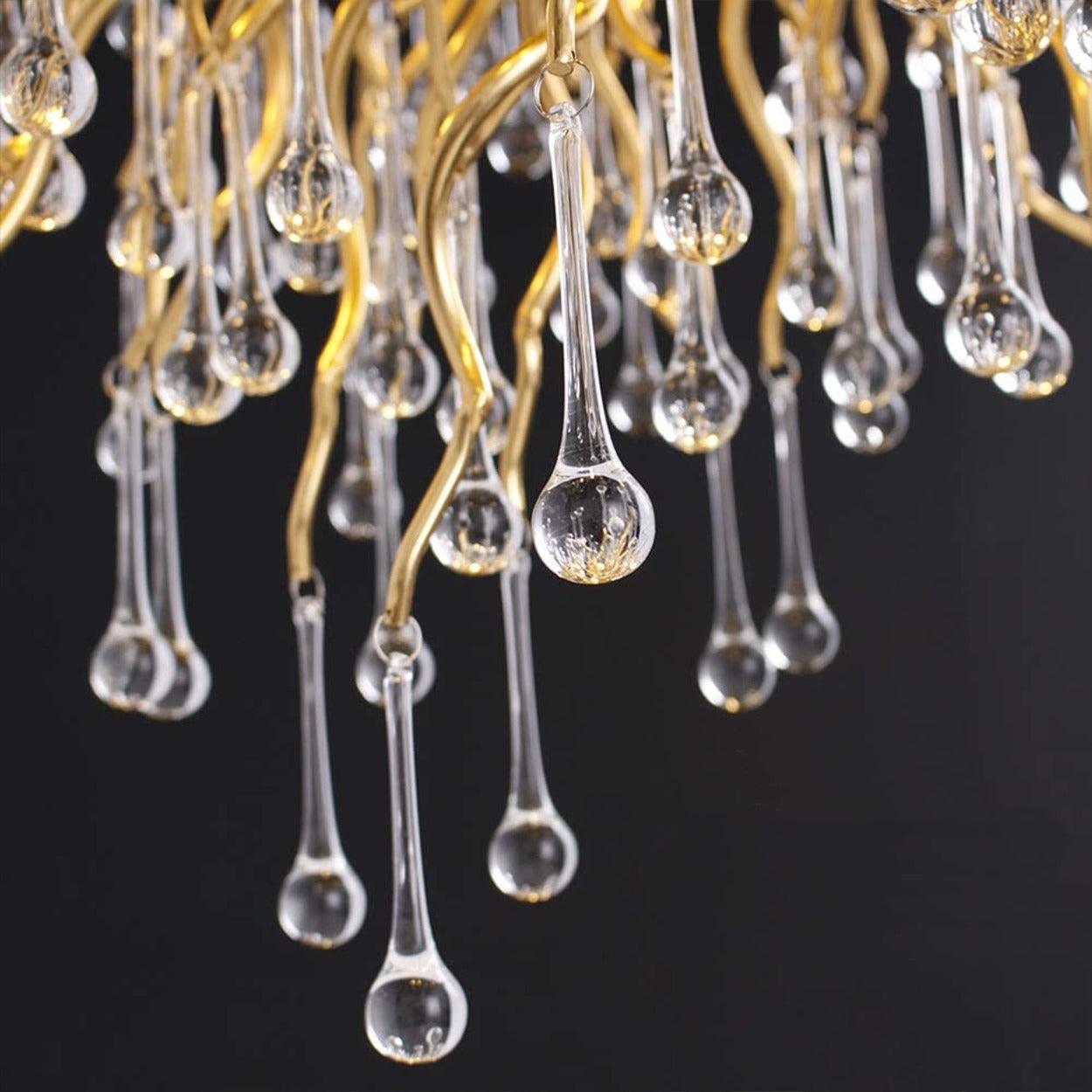 ANKUR TREE BRANCH RAIN DROP MODERN CRYSTAL CHANDELIER - Ankur Lighting