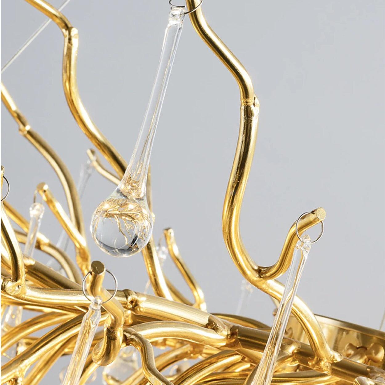 ANKUR TREE BRANCH RAIN DROP MODERN CRYSTAL CHANDELIER - Ankur Lighting