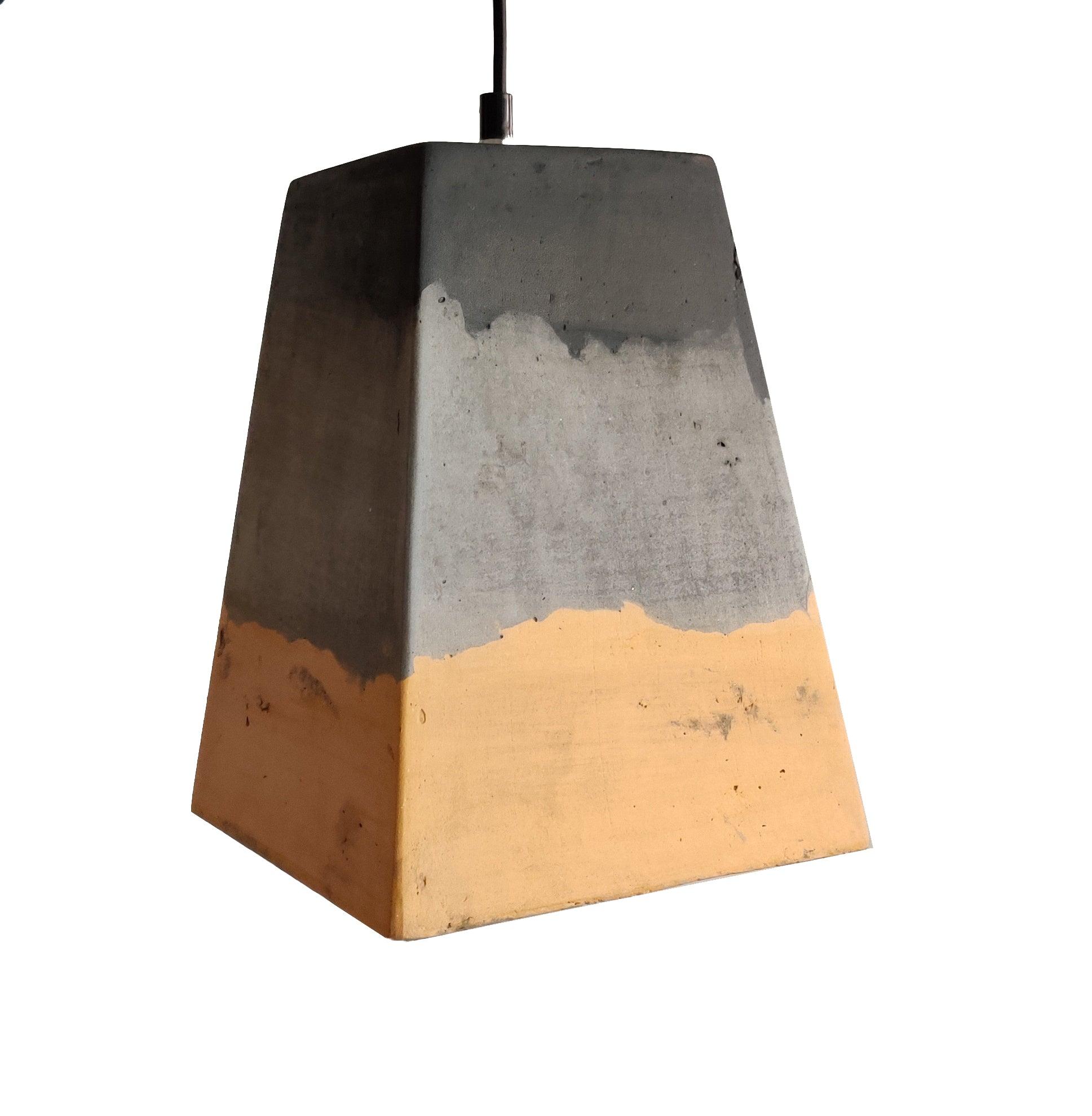 ANKUR TRI COLOURED PYRAMID CONCRETE HANGING LIGHT - Ankur Lighting