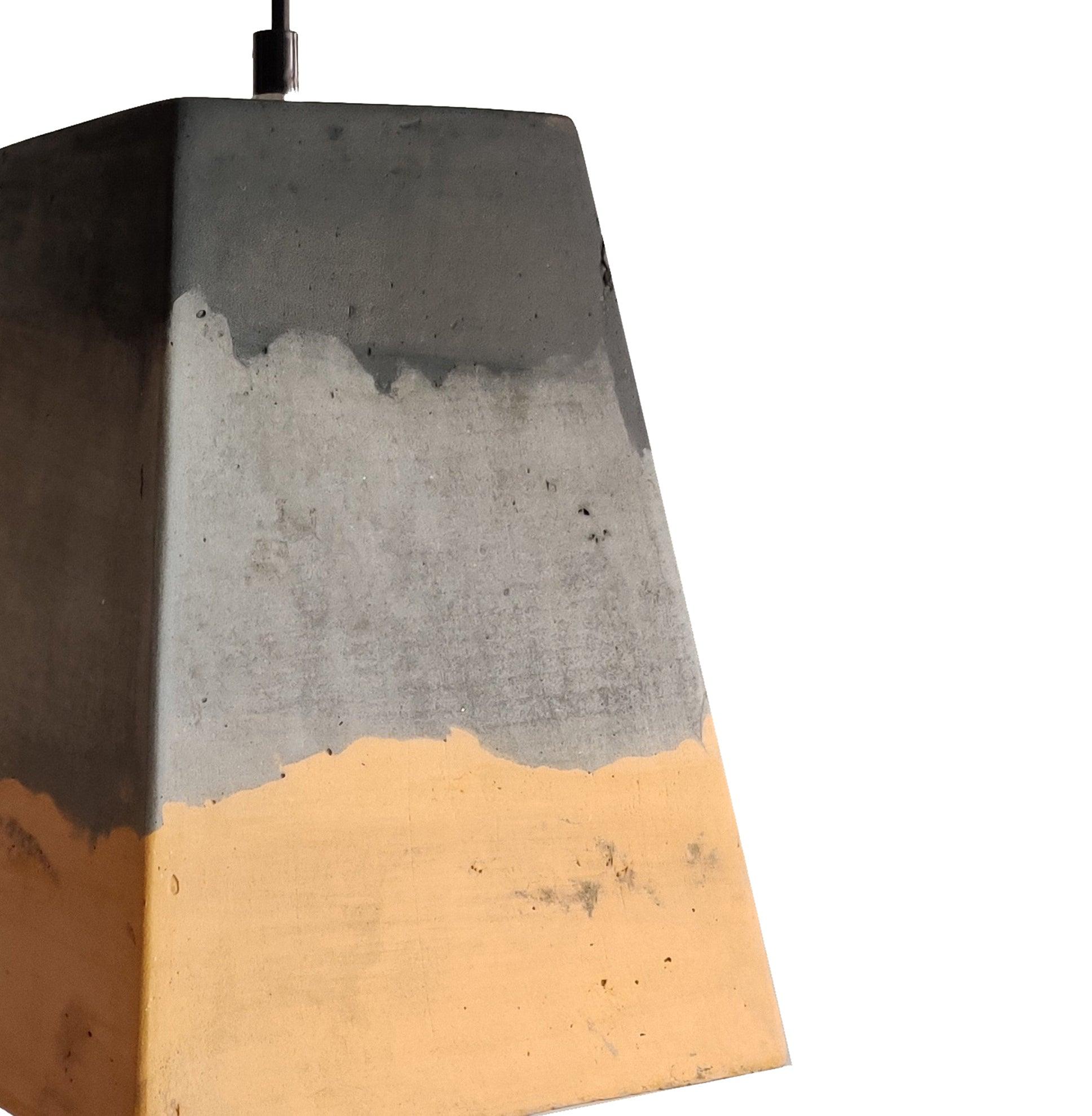 ANKUR TRI COLOURED PYRAMID CONCRETE HANGING LIGHT - Ankur Lighting