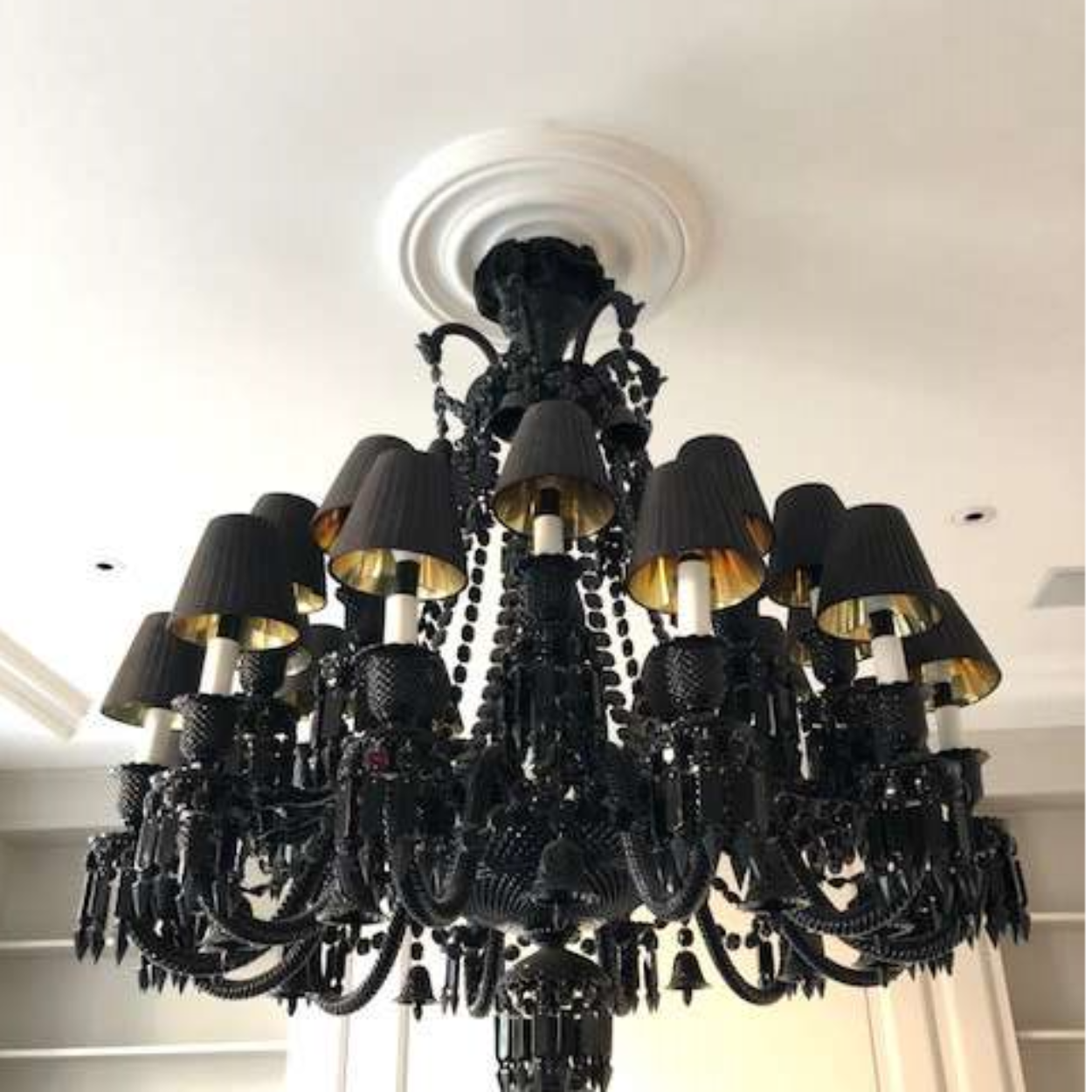 ANKUR ZENITH BACCARAT STYLE BLACK CRYSTAL CHANDELIER - Ankur Lighting