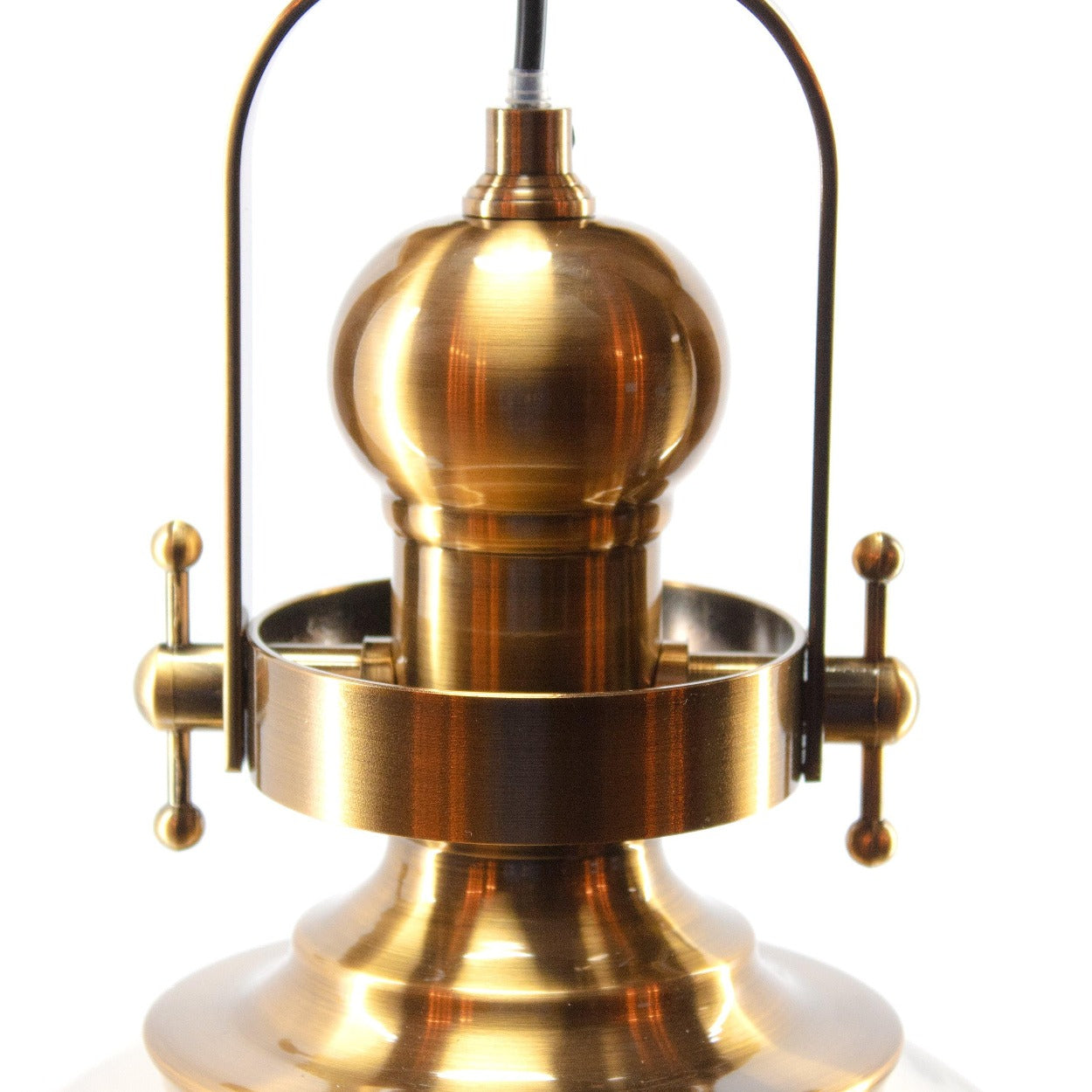 ANTIQUE BRASS GLASS GLOBE HANGING LIGHT - Ankur Lighting