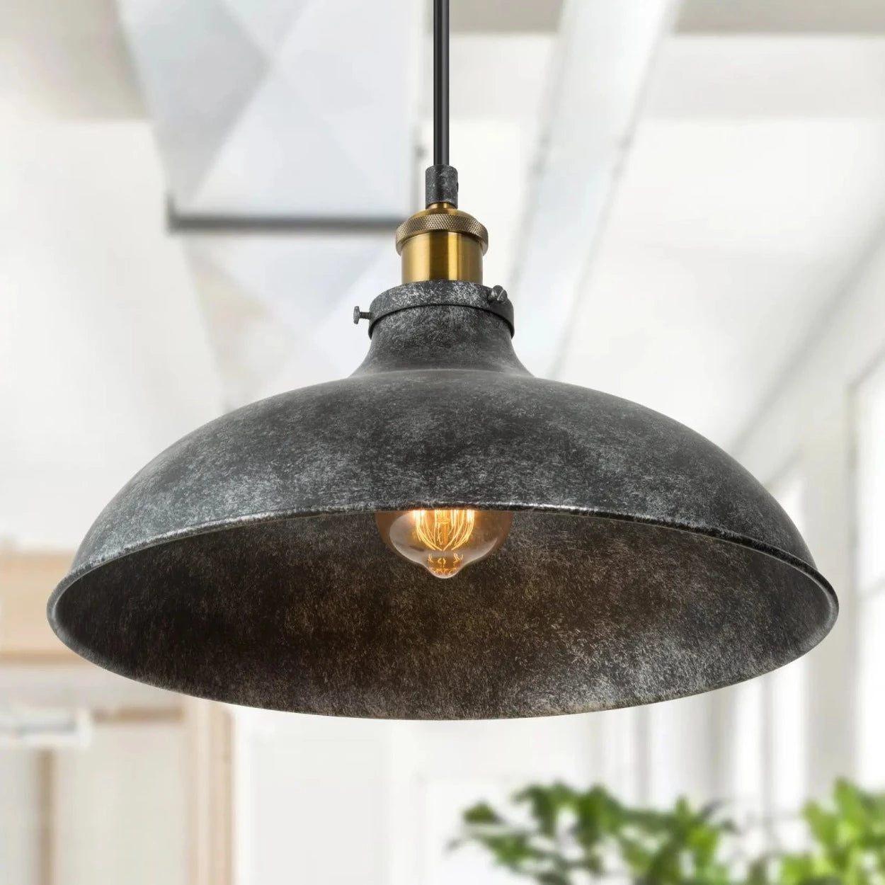 ANTIQUE RUSTIC BLACK METAL PENDANT LIGHT - Ankur Lighting