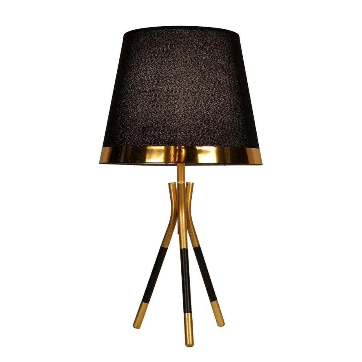 AURAM FABRIC SHADE TRIPOD TABLE LAMP - Ankur Lighting