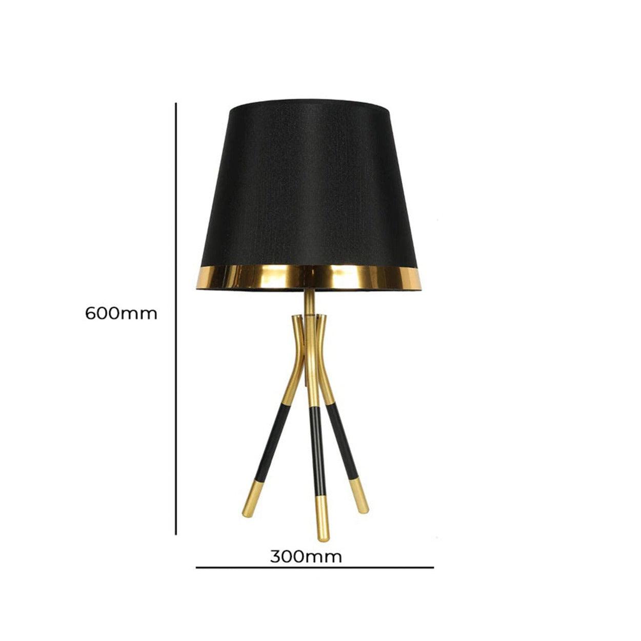 AURAM FABRIC SHADE TRIPOD TABLE LAMP - Ankur Lighting