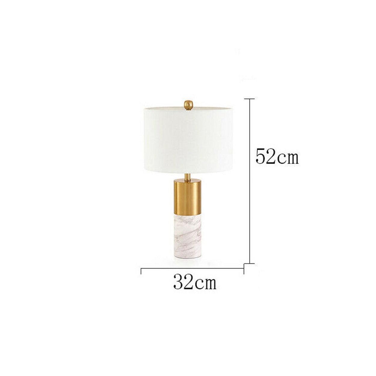 GOLD WITH MARBLE TEXTURE TABLE LAMP - Ankur Lighting