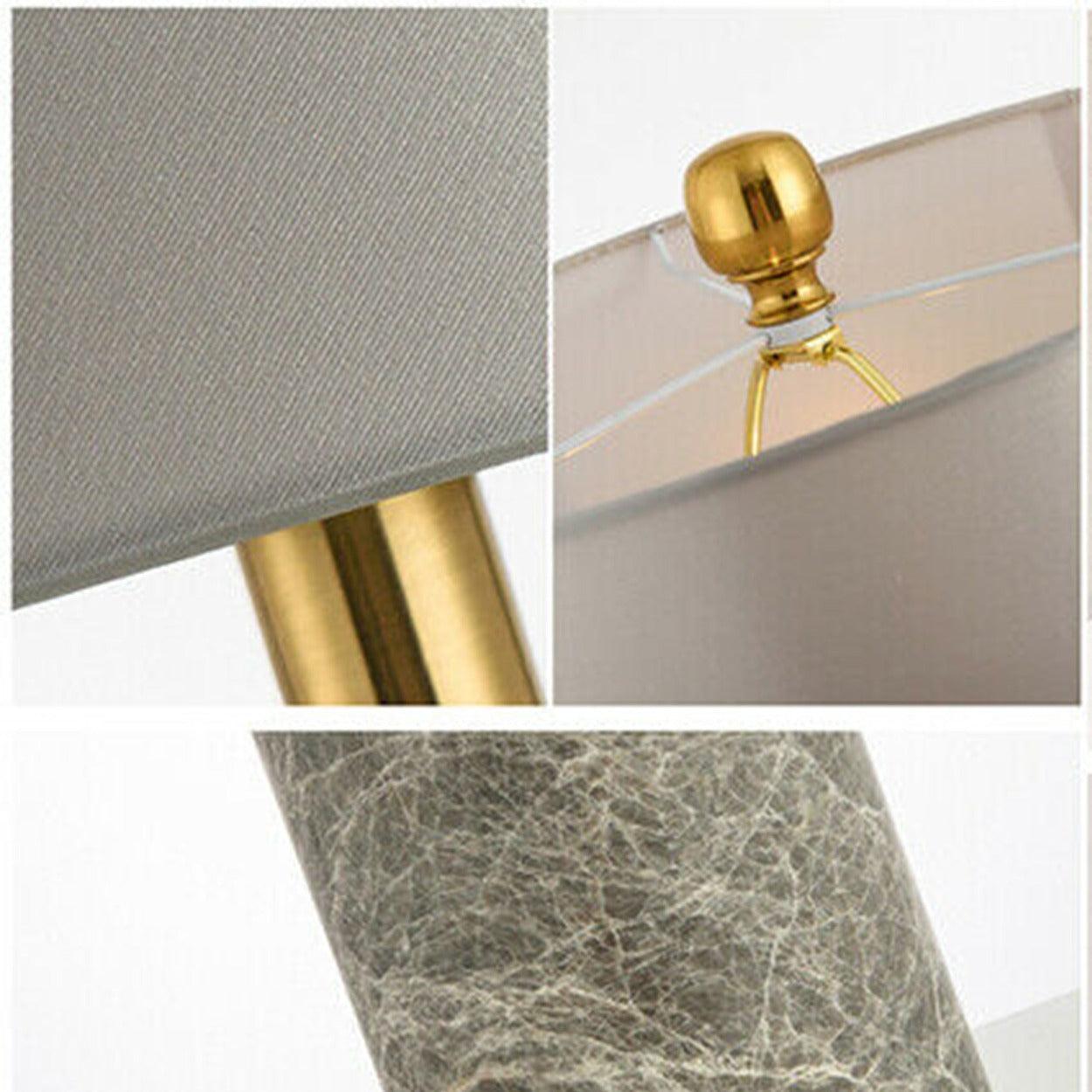 GOLD WITH MARBLE TEXTURE TABLE LAMP - Ankur Lighting