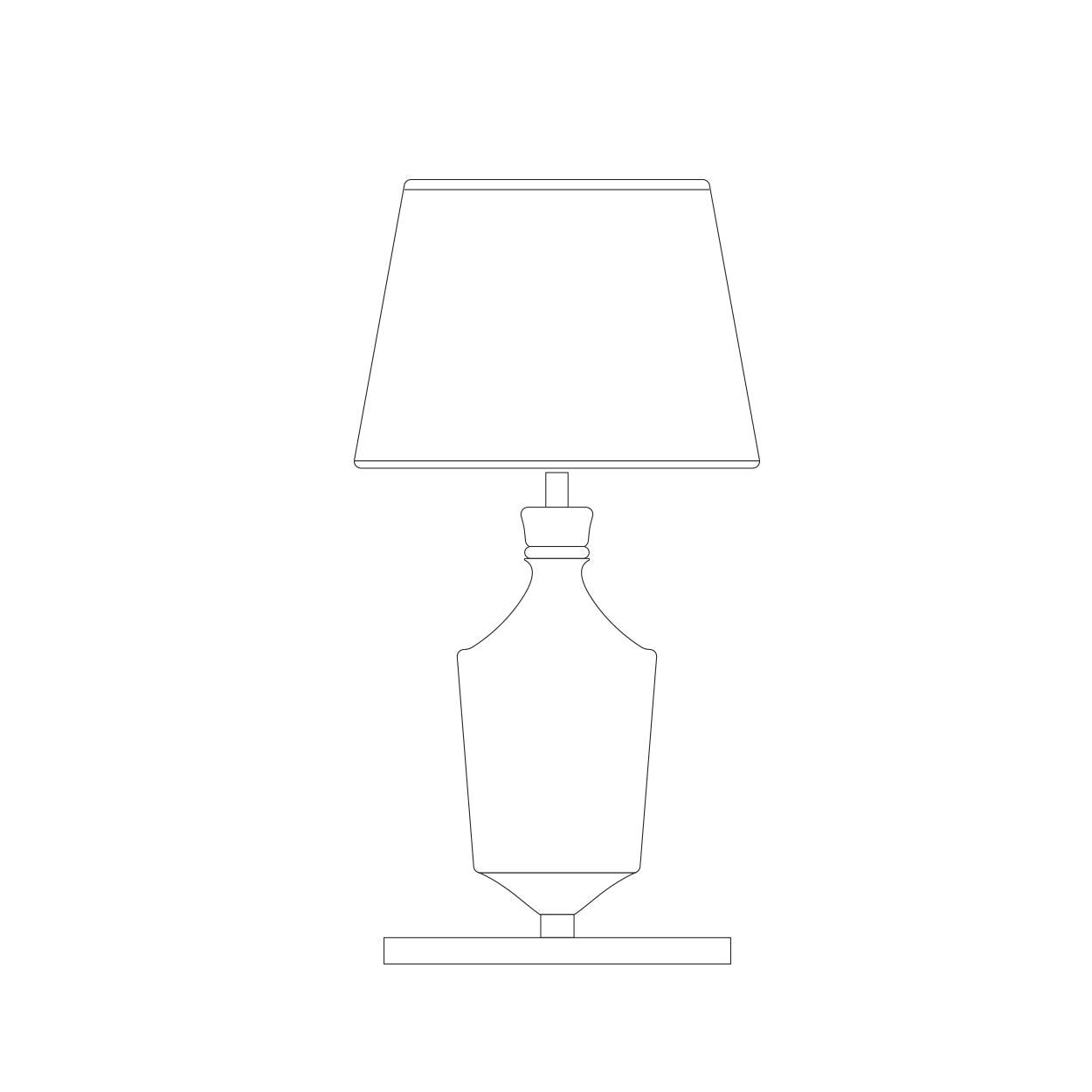 TROPH SMOKE GREY GLASS AND METAL TABLE LAMP - Ankur Lighting