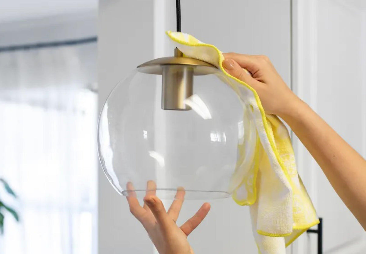 Clean Lit Cleaning Bathroom Lights