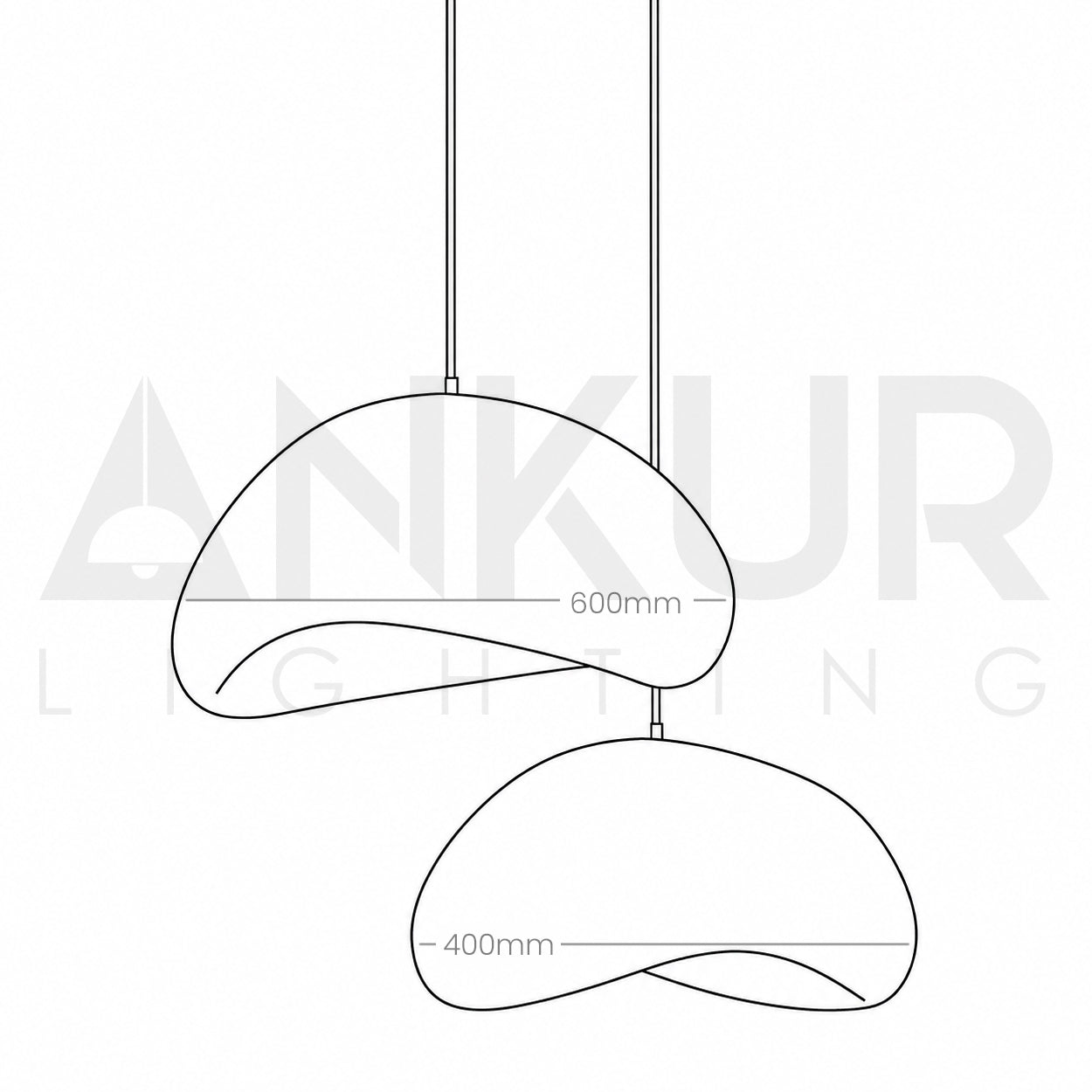 ANKUR CURVE CONCRETE LOOK PENDANT LIGHT FROM ANKUR TERRA COLLECTION