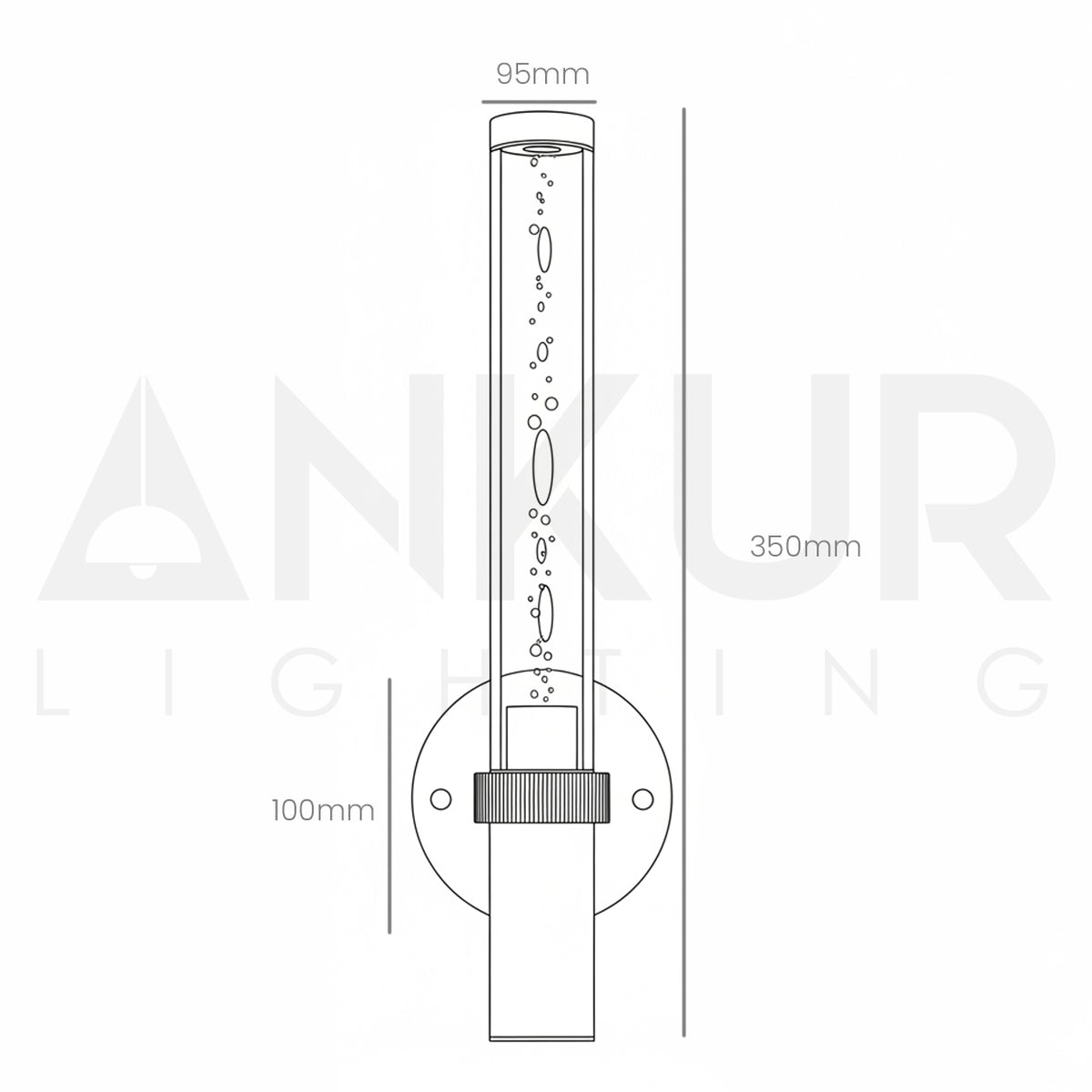ANKUR FLUX 7W GOLD FINISH LED WALL LIGHT