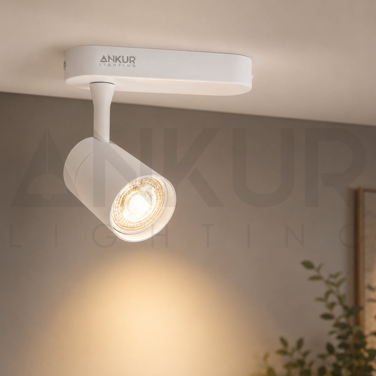 ANKUR NEBULA FLAT BASE GU10 7W TRACK LIGHT FOR HOUSING, RETAIL STORES AND SHOWROOMS