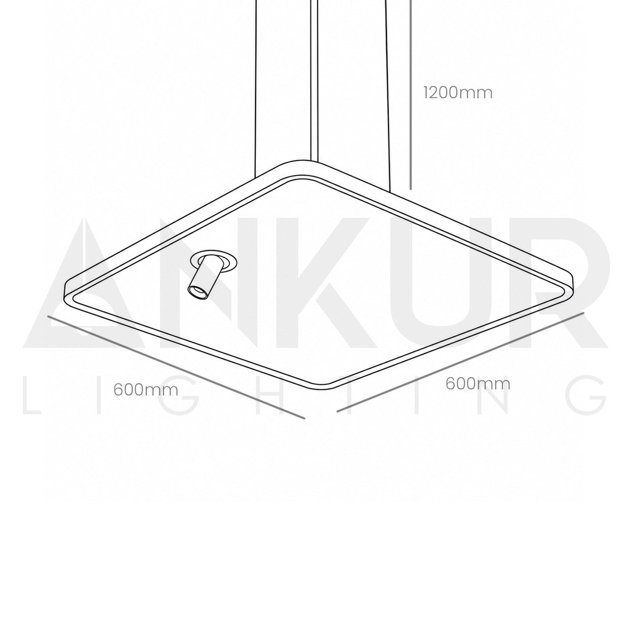 ANKUR GOCCIA SQUARE 3CCT LED WITH ADJUSTABLE LIFT FUNCTION HANGING LIGHT