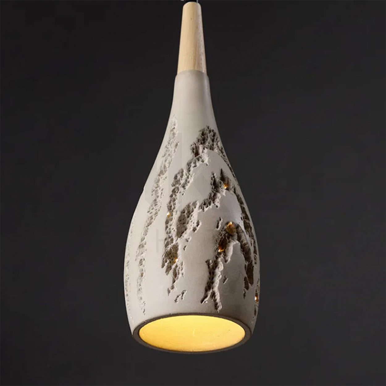 ANKUR CUBIST NORDIC MICRO CEMENT PENDANT LIGHT DECOR DROP LIGHTING FIXTURE SOLID WOOD LAMP HANGING LIGHT