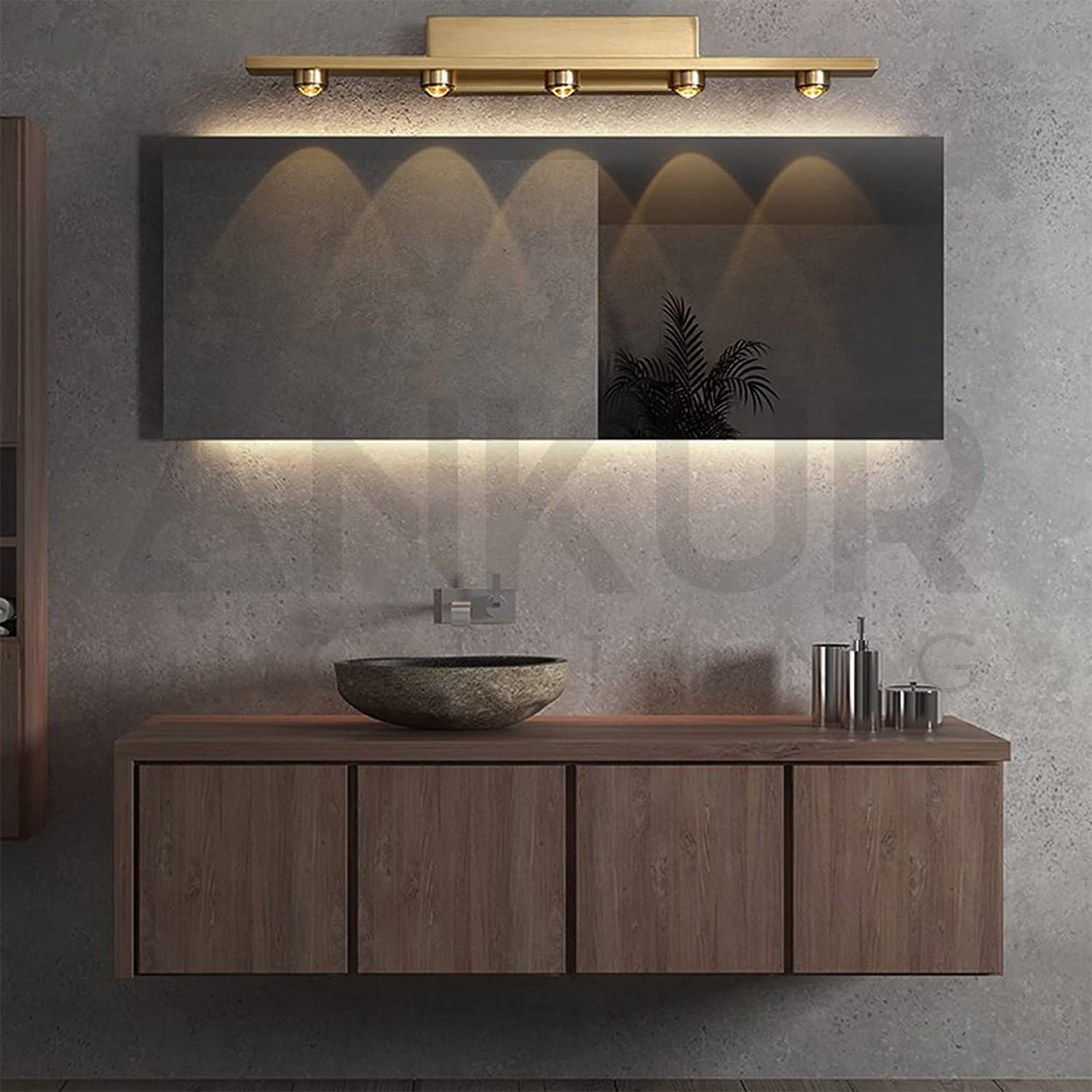 ANKUR RIVEN ANTIQUE GLARE MODERN LED MIRROR / PICTURE LIGHT