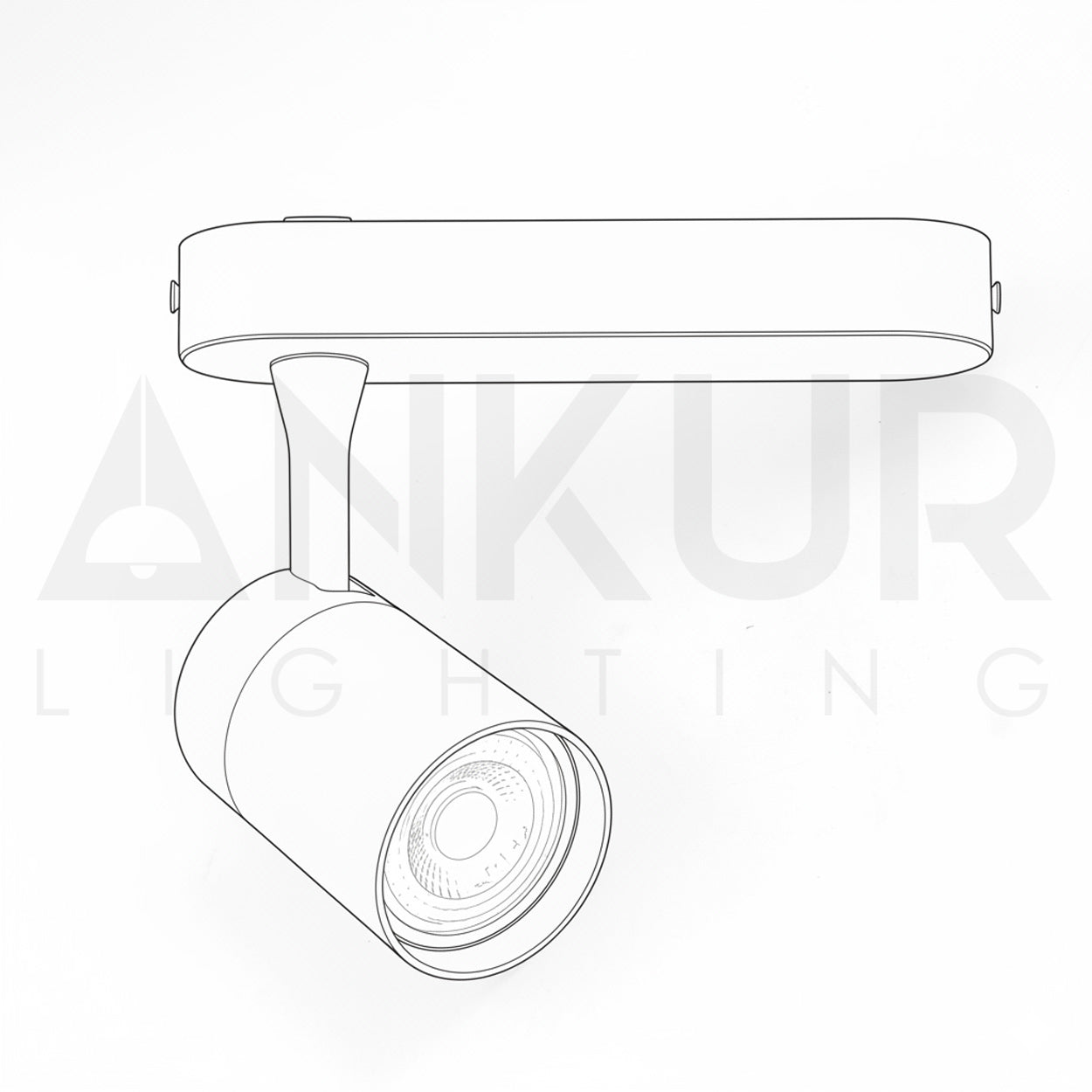 ANKUR NEBULA FLAT BASE GU10 7W TRACK LIGHT FOR HOUSING, RETAIL STORES AND SHOWROOMS