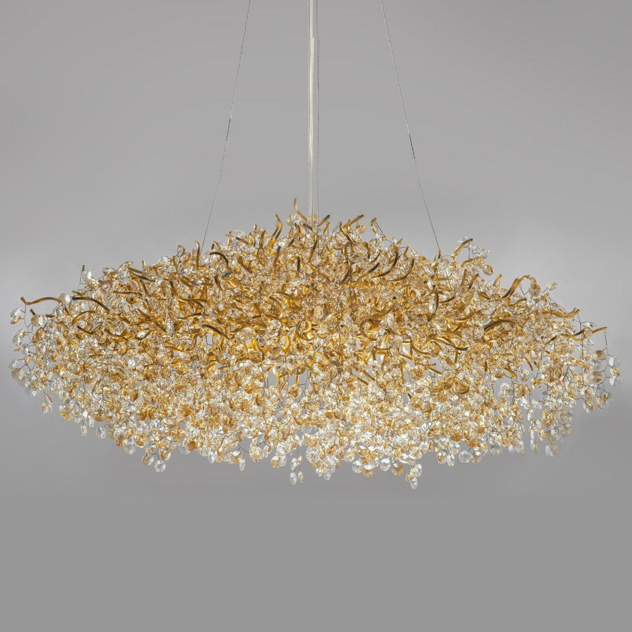 ANKUR RECTANGLE BLOOM CONTEMPORARY CRYSTAL CHANDELIER