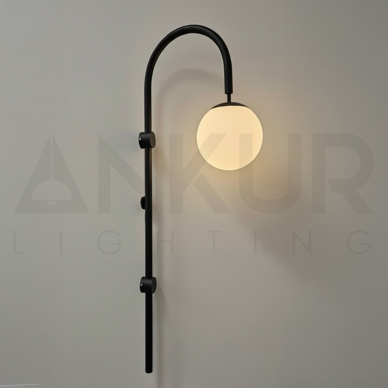 ANKUR OCTAVIAN MILKY GLOBE WALL LIGHT FOR RESTAURANT LIGHTING