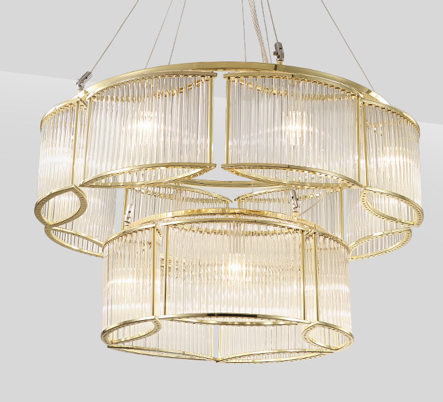 ANKUR VALERIA CRYSTAL CHANDELIER GOLD AND METAL FINISH FOR LUXURY HOME