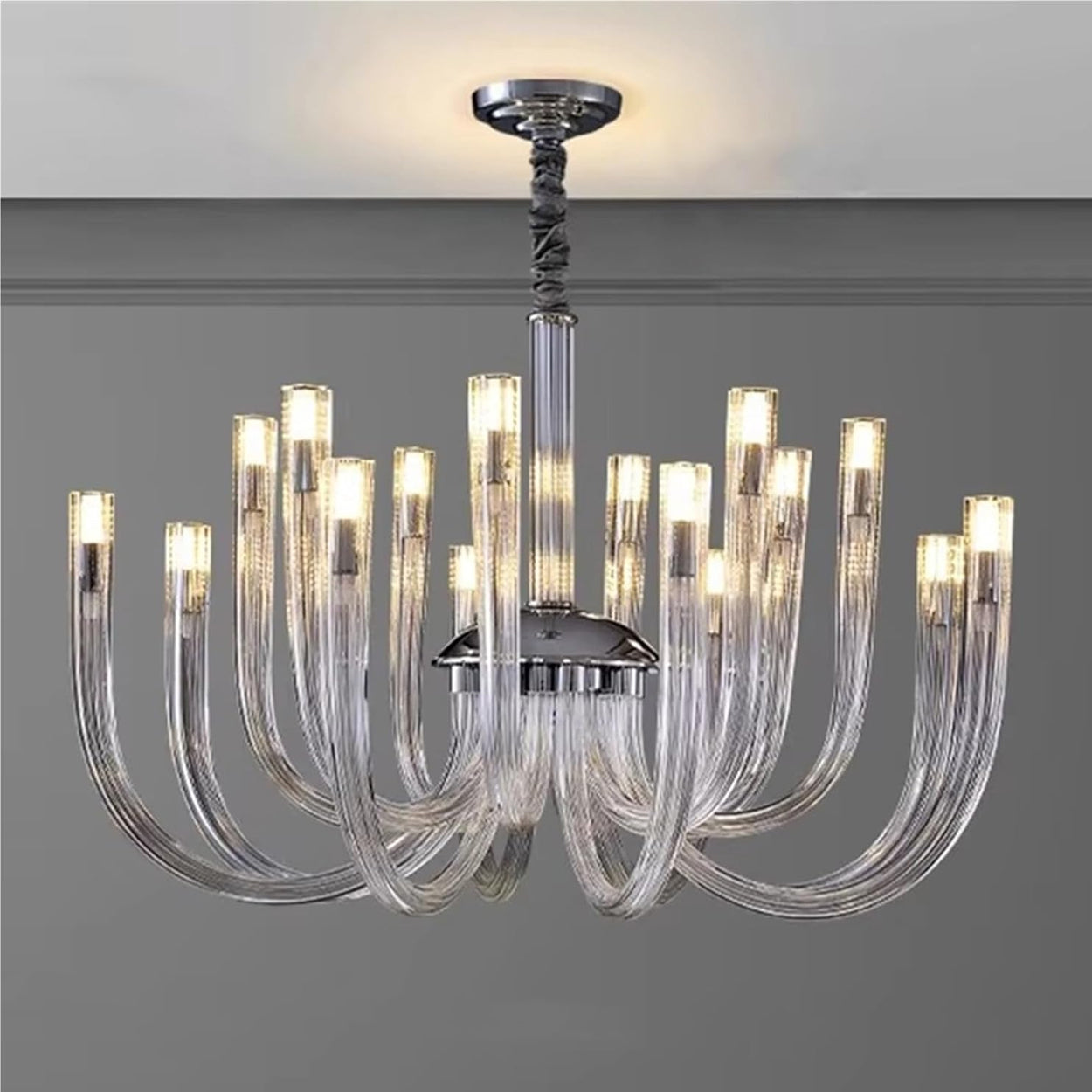 ANKUR MURANA CASTILLO ITALIAN GLASS CRYSTAL CANDLE CHANDELIER