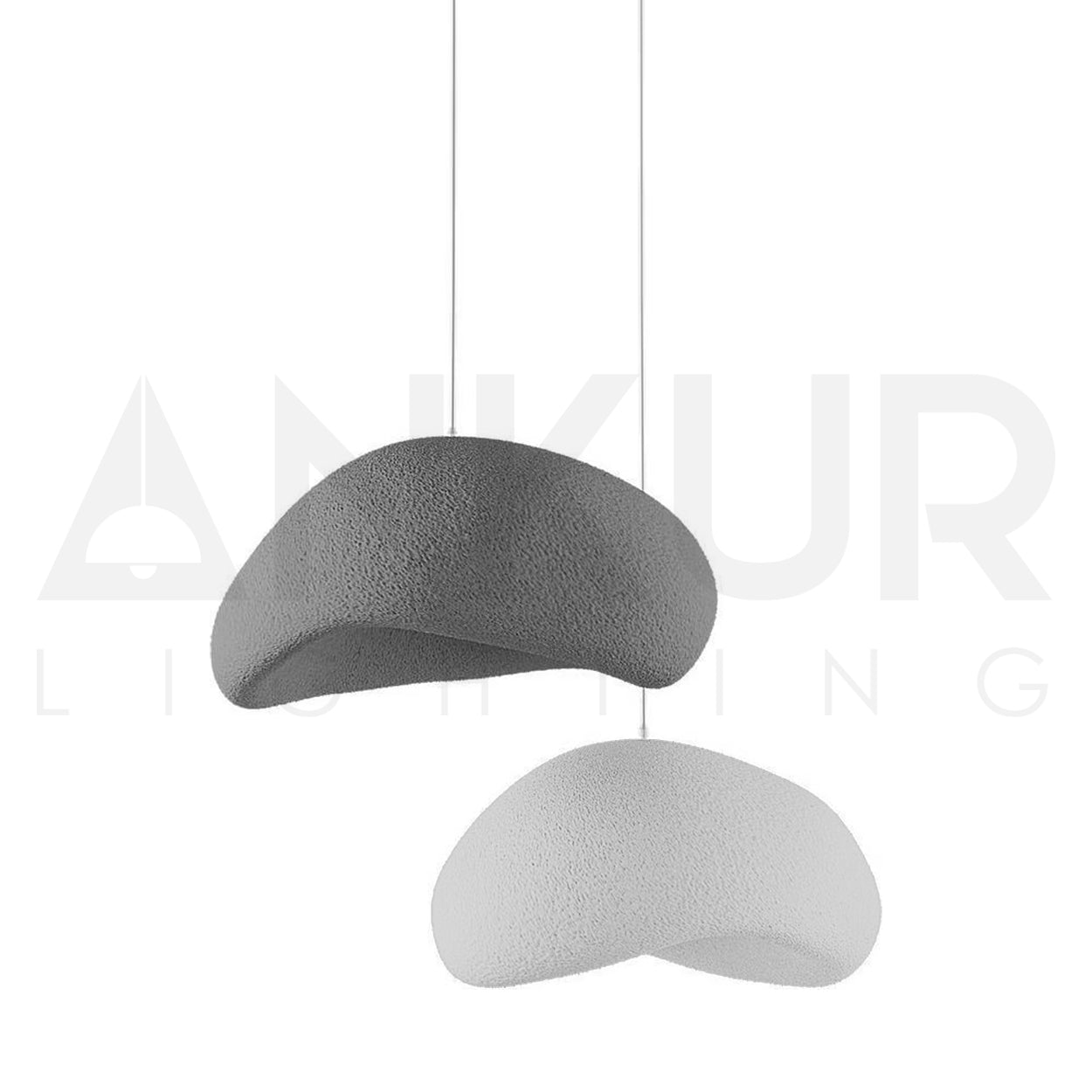 ANKUR CURVE CONCRETE LOOK PENDANT LIGHT FROM ANKUR TERRA COLLECTION