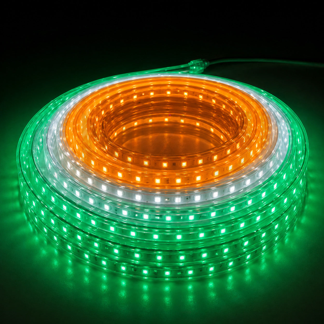 ANKUR IP65 WATERPROOF TRI-COLOUR LED STRIP LIGHT FOR INDOOR & OUTDOOR USE - 18 METER/6W