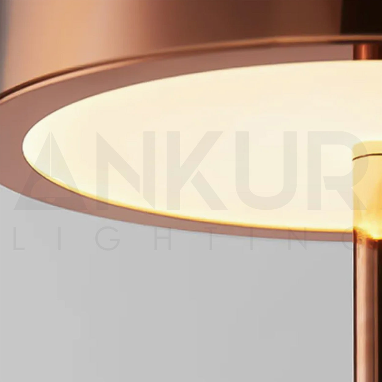 ANKUR CLASSY COPPER FINISH METAL AND GLASS BASED FLOOR LAMP FOR LIVING AND BEDROOM LIGHTING