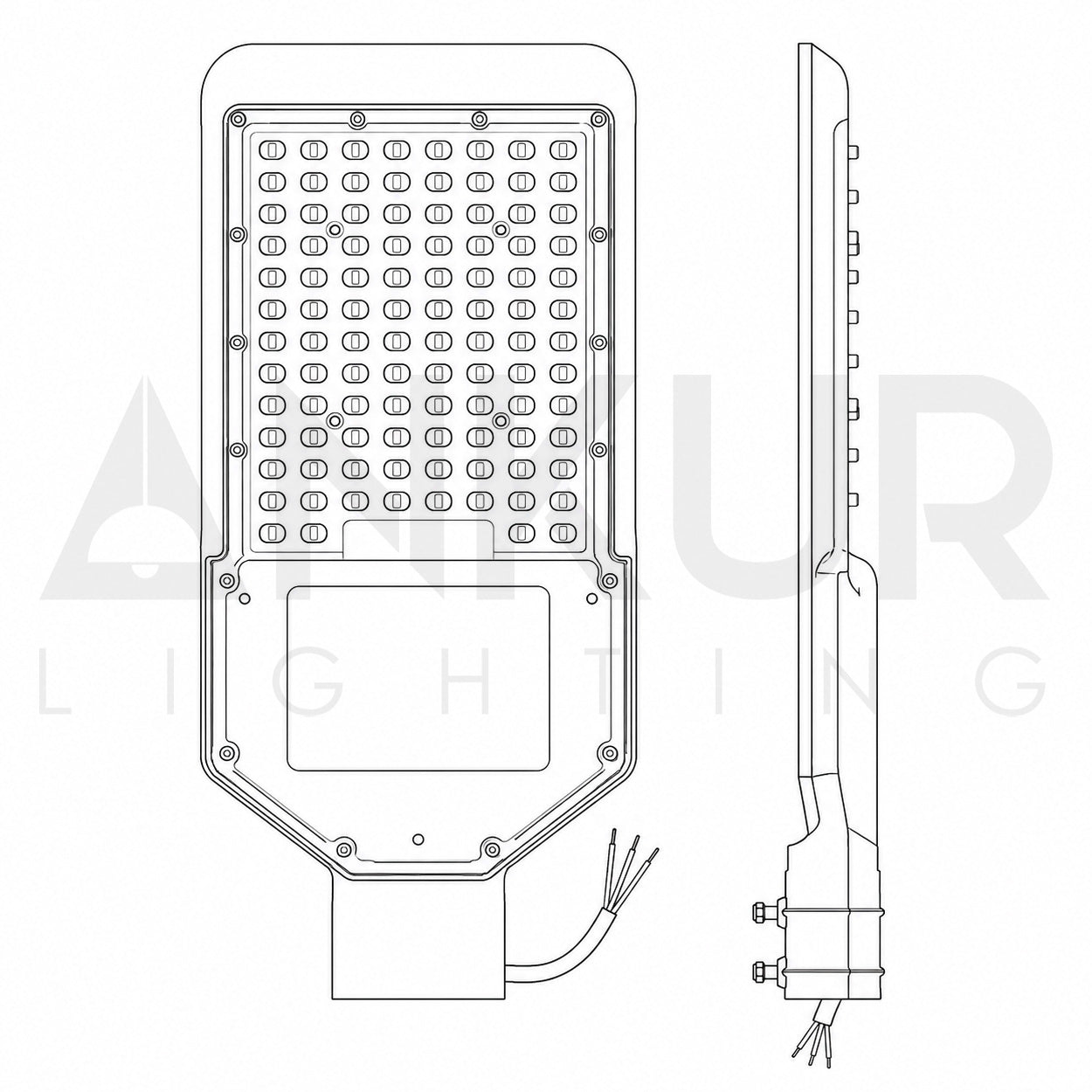 ANKUR DURABLE OUTDOOR LED STREET LIGHT FOR COMMERCIAL AND DECORATIVE LIGHTING -20W/3000K