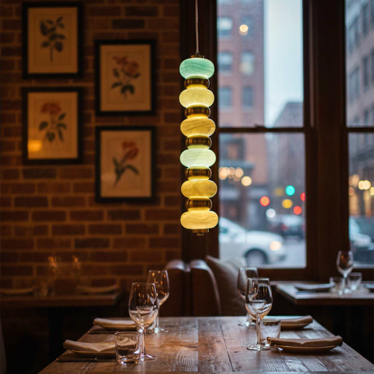 ANKUR CAELUS LUXUXY ONYX MARBLE HANGING LIGHT